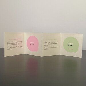 Chanel Chance Eau Tendre and Chance Eau Fraiche blotter single use samples